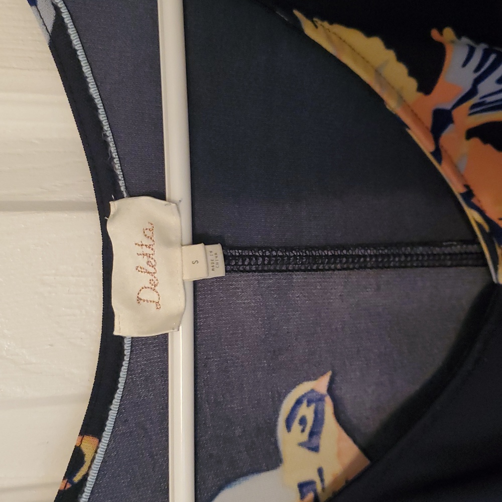 Anthropologie Deletta Fly Away Bird Navy Tunic - Picture 8 of 11